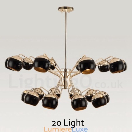 Lustre contemporain en métal avec abat-jour en verre Lustre contemporain en métal avec abat-jour en verre