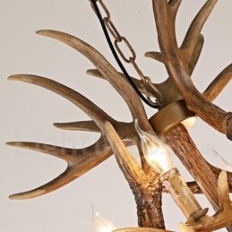 Lustre vintage à 12 lumières de style country
