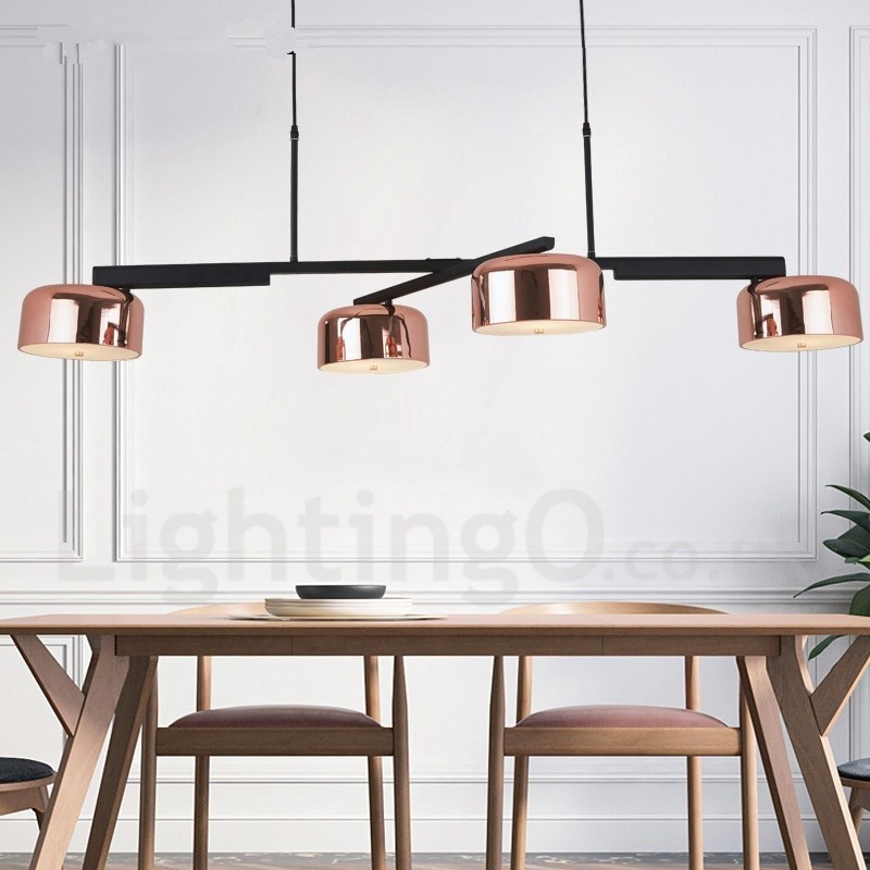 Lustre rotatif contemporain moderne à 4 niveaux