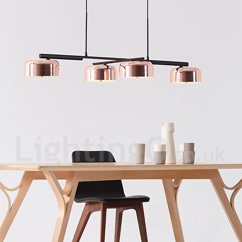 Lustre rotatif contemporain moderne à 4 niveaux