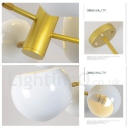 Lustre moderne et contemporain blanc à 10 lumières
