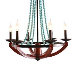 Lampes Bohemia 6 têtes simples européennes méditerranéennes à tête tombante, style campagnard américain, style rural britannique