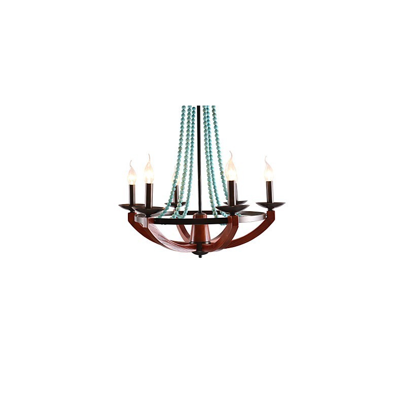 Lampes Bohemia 6 têtes simples européennes méditerranéennes à tête tombante, style campagnard américain, style rural britannique