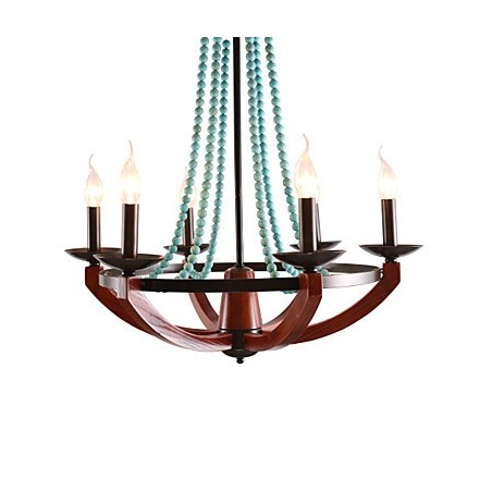 Lampes Bohemia 6 têtes simples européennes méditerranéennes à tête tombante, style campagnard américain, style rural britannique Lampes Bohemia 6 têtes simples européennes méditerranéennes à tête tombante, style campagnard américain, style rural britannique