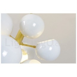 Lustre moderne et contemporain blanc à 10 lumières