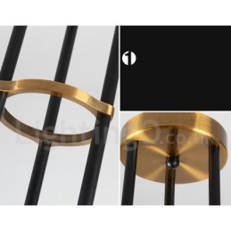 Lustre contemporain moderne à 6 lumières et 3 niveaux