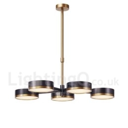 Lustre contemporain moderne à 5 niveaux