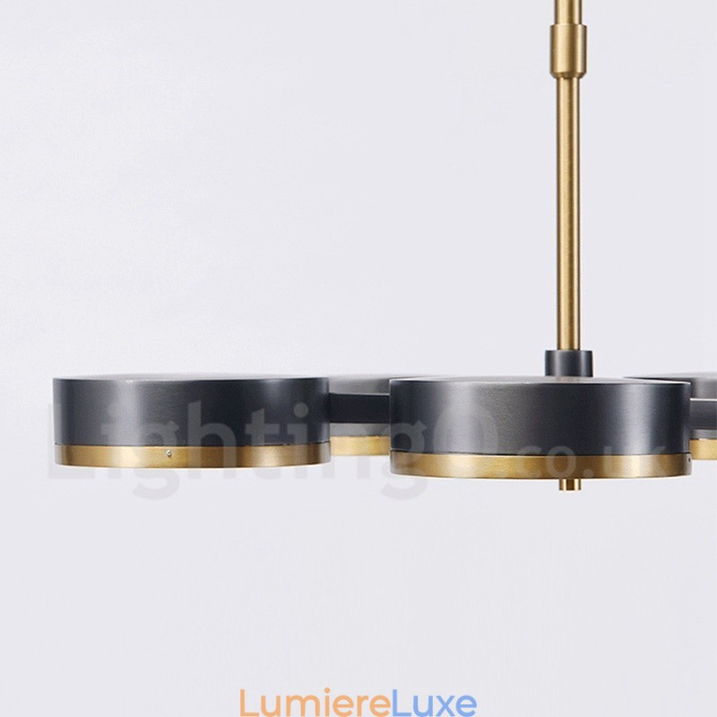Lustre contemporain moderne à 5 niveaux