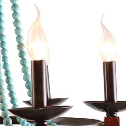 Lampes Bohemia 6 têtes simples européennes méditerranéennes à tête tombante, style campagnard américain, style rural britannique