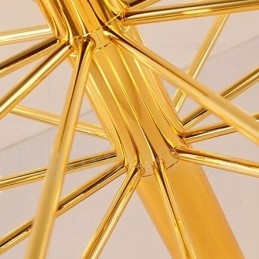 Lustre contemporain moderne à 40 lumières, doré, à 2 niveaux