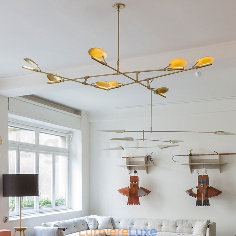 Lustre contemporain moderne à 8 lumières