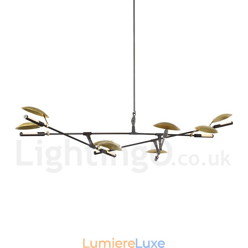 Lustre contemporain moderne à 8 lumières