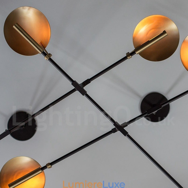 Lustre contemporain moderne à 8 lumières