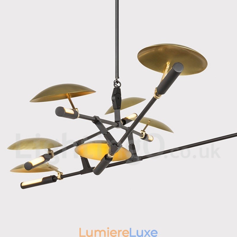 Lustre contemporain moderne à 8 lumières
