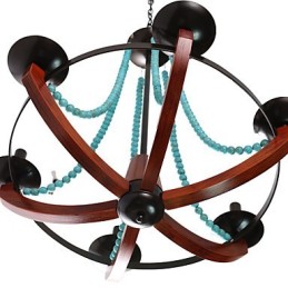 Lampes Bohemia 6 têtes simples européennes méditerranéennes à tête tombante, style campagnard américain, style rural britannique