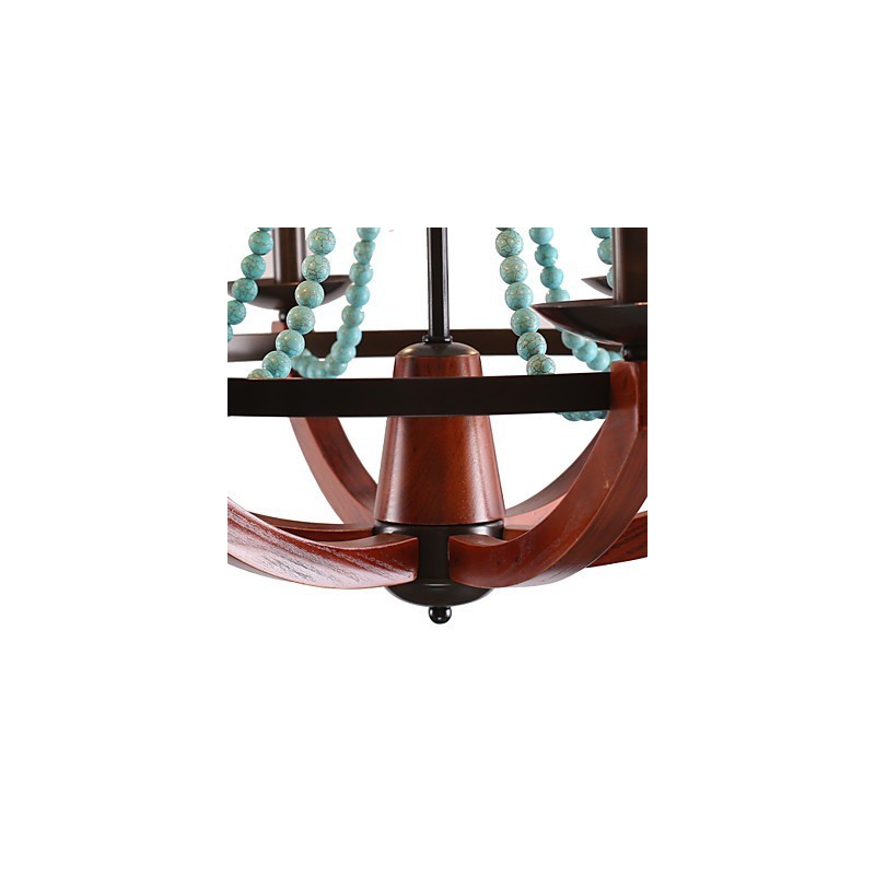 Lampes Bohemia 6 têtes simples européennes méditerranéennes à tête tombante, style campagnard américain, style rural britannique