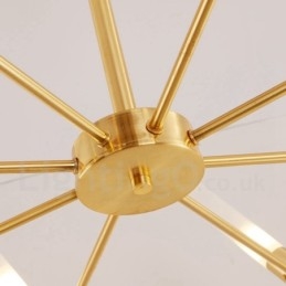 Lustre contemporain moderne rotatif à 8 lumières