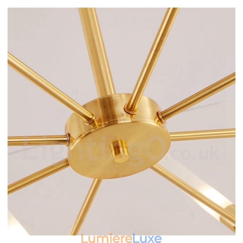Lustre contemporain moderne rotatif à 8 lumières
