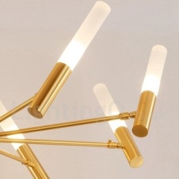 Lustre contemporain moderne rotatif à 8 lumières