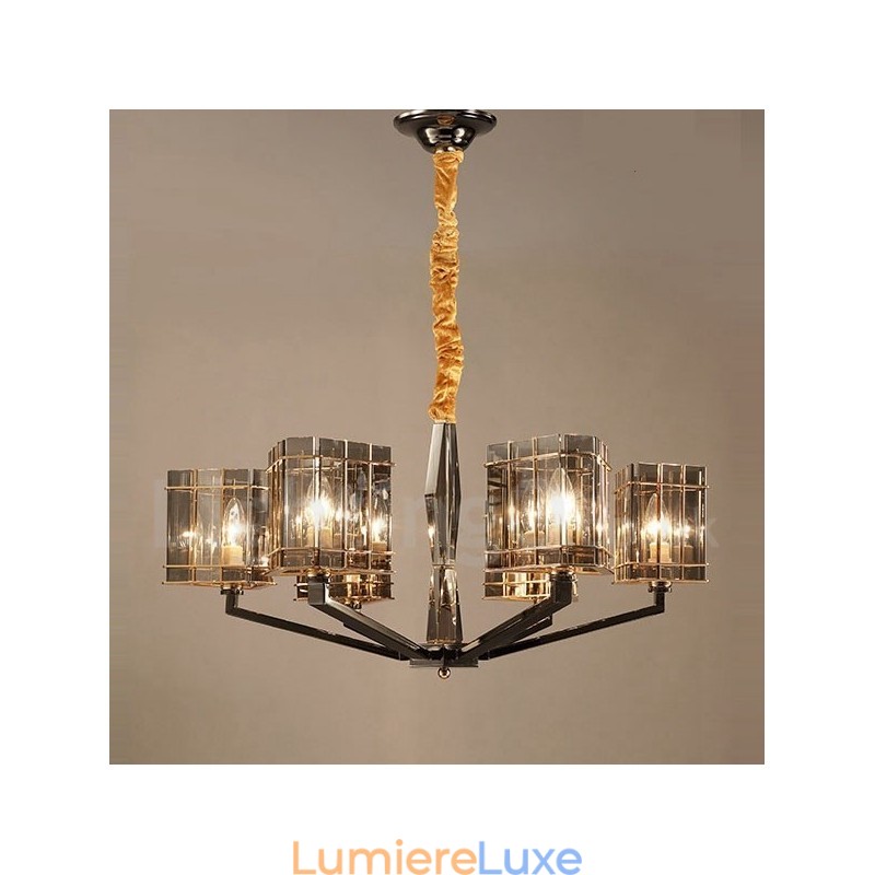 Lustre contemporain moderne à 6 niveaux