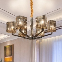 Lustre contemporain moderne à 6 niveaux