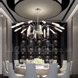 Lustre contemporain moderne à 2 niveaux et 18 lumières