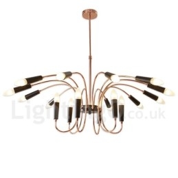 Lustre contemporain moderne à 2 niveaux et 18 lumières