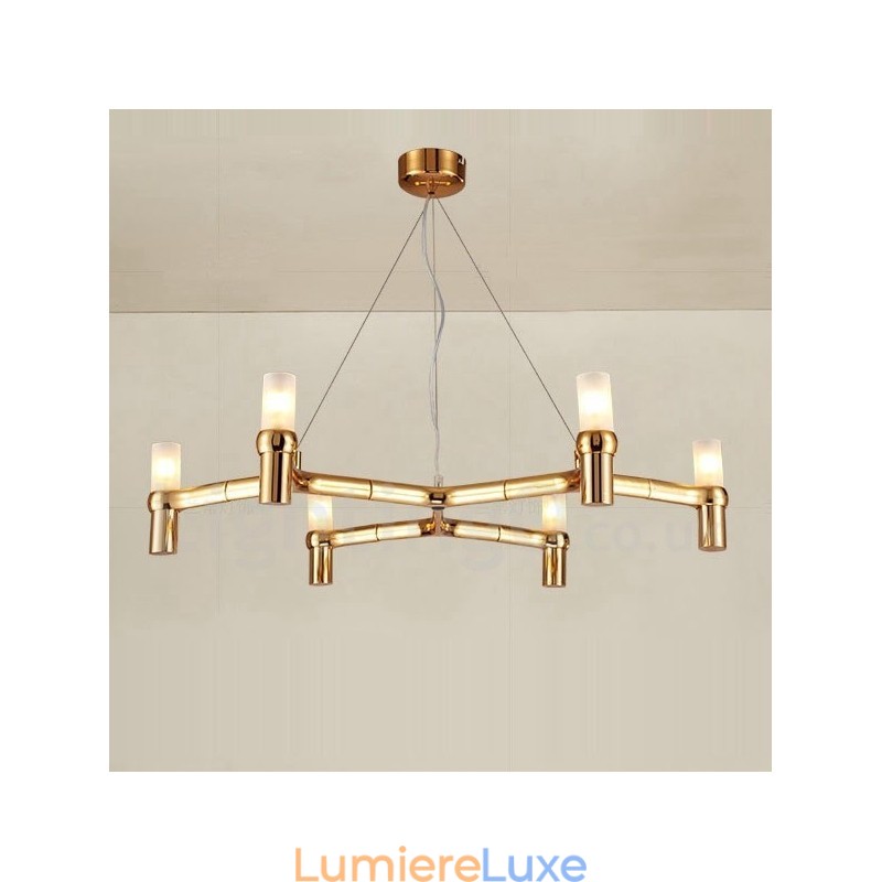 Lustre contemporain moderne à 6 niveaux