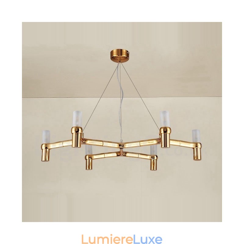 Lustre contemporain moderne à 6 niveaux