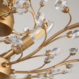 Lustre contemporain moderne à 7 lumières, hauteur 60 cm, largeur 45 cm