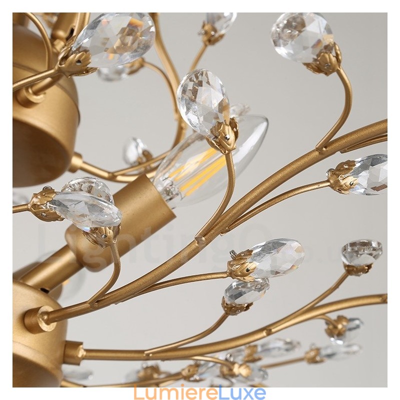 Lustre contemporain moderne à 7 lumières, hauteur 60 cm, largeur 45 cm