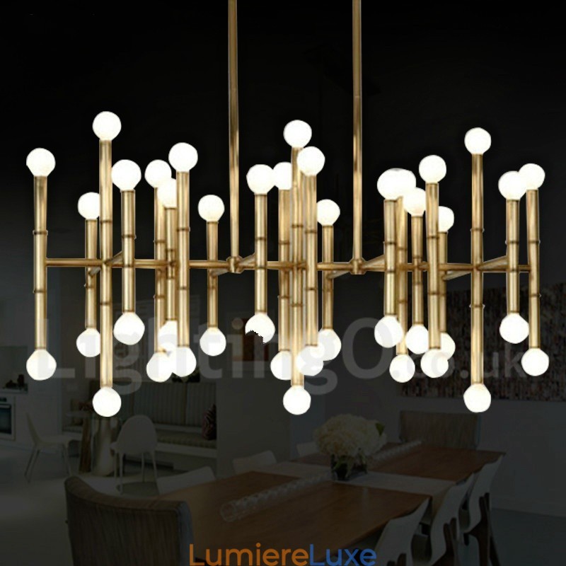 Lustre contemporain moderne à 42 lumières pour la lumière