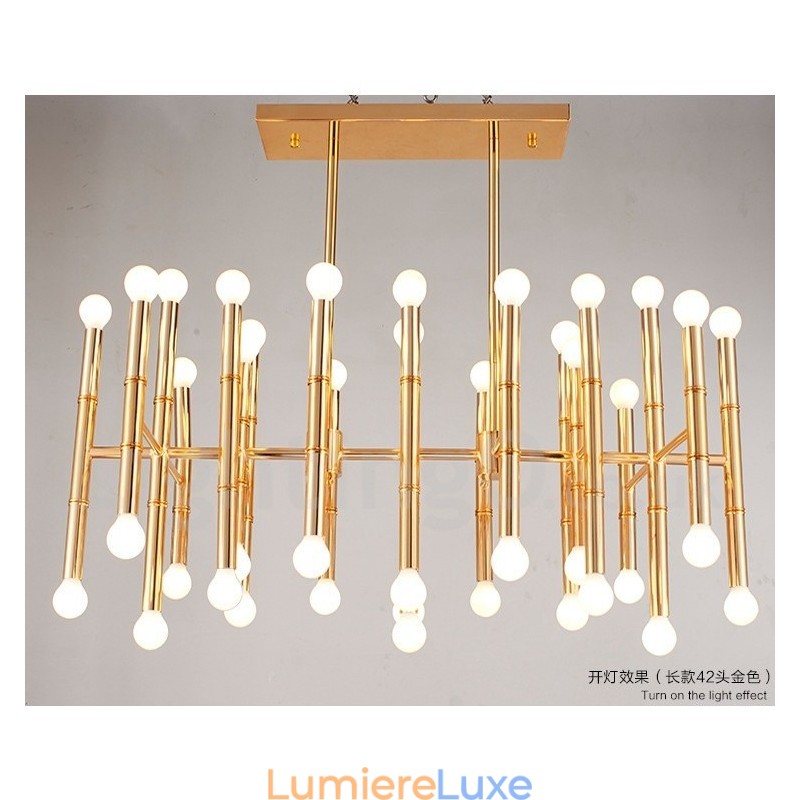 Lustre contemporain moderne à 42 lumières pour la lumière