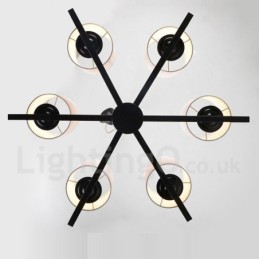 Lustre contemporain moderne à 6 niveaux