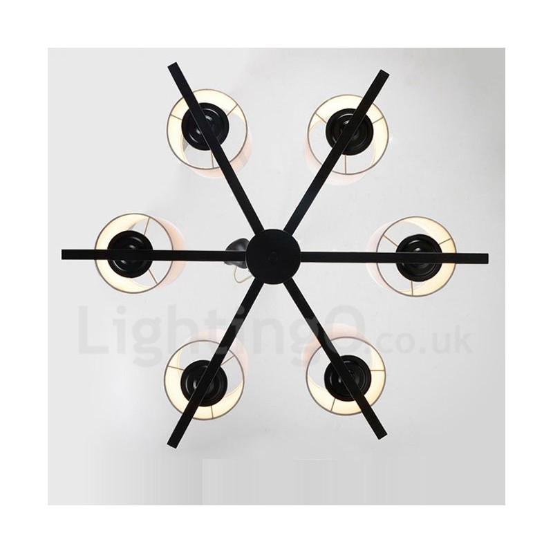 Lustre contemporain moderne à 6 niveaux