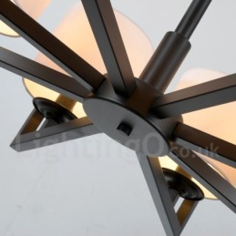Lustre contemporain moderne à 8 niveaux