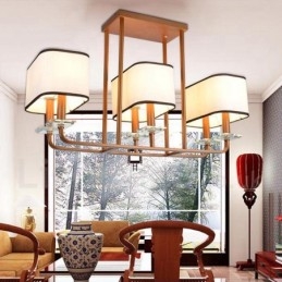 Lustre moderne contemporain à 6 niveaux