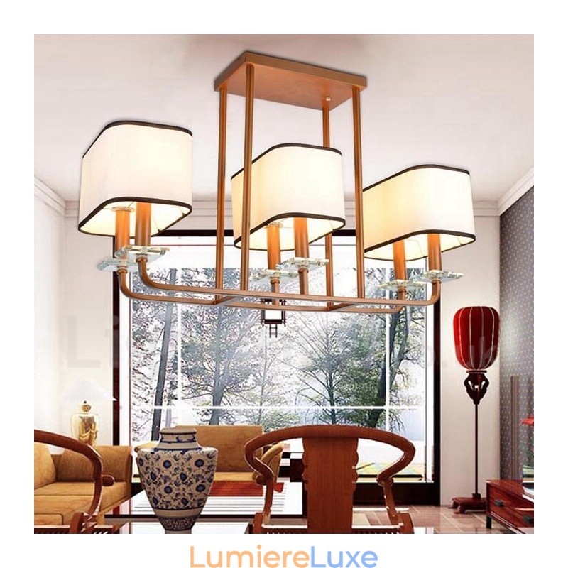 Lustre moderne contemporain à 6 niveaux