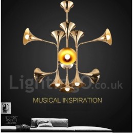 Lustre à 12 lumières de style contemporain moderne