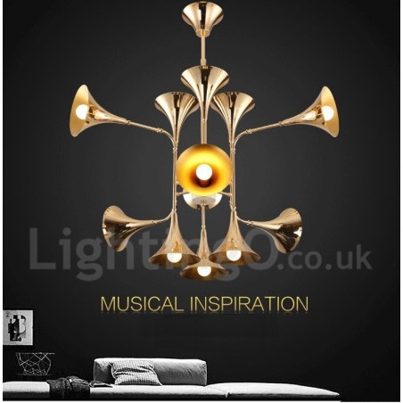 Lustre à 12 lumières de style contemporain moderne Lustre à 12 lumières de style contemporain moderne
