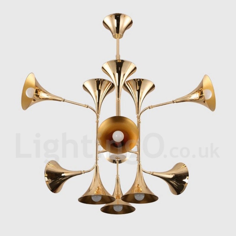 Lustre à 12 lumières de style contemporain moderne