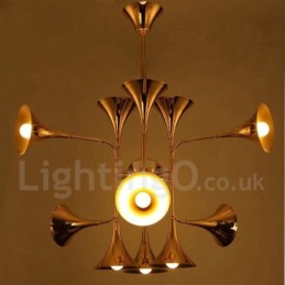 Lustre à 12 lumières de style contemporain moderne