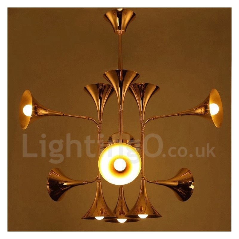 Lustre à 12 lumières de style contemporain moderne
