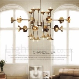 Lustre à 24 lumières de style contemporain moderne