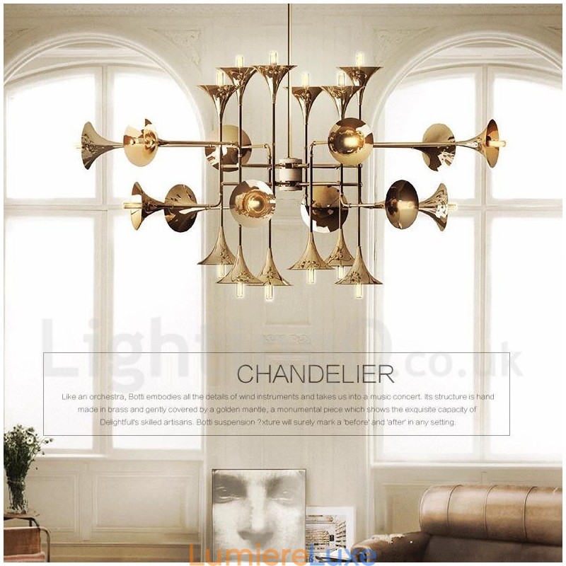Lustre à 24 lumières de style contemporain moderne