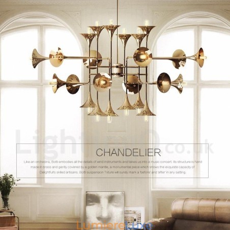 Lustre à 24 lumières de style contemporain moderne Lustre à 24 lumières de style contemporain moderne
