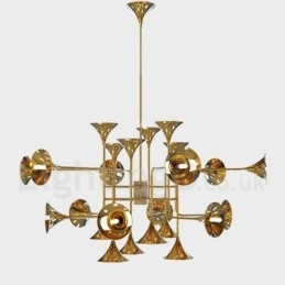 Lustre à 24 lumières de style contemporain moderne