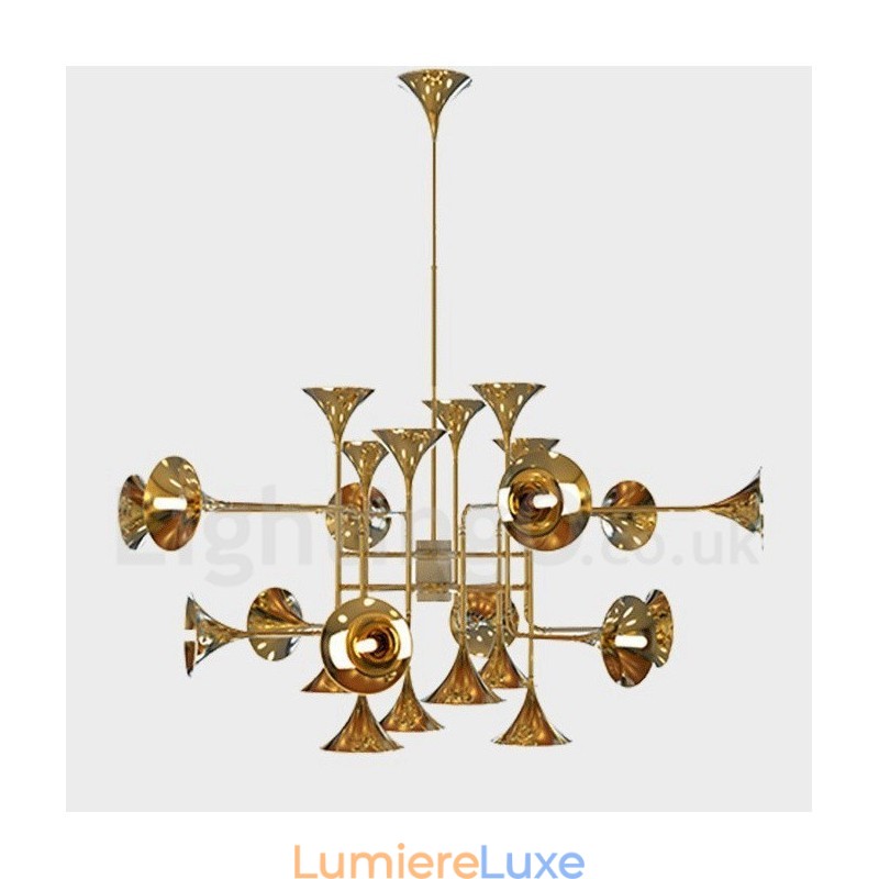 Lustre à 24 lumières de style contemporain moderne