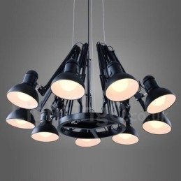 Lustre contemporain moderne à 9 niveaux