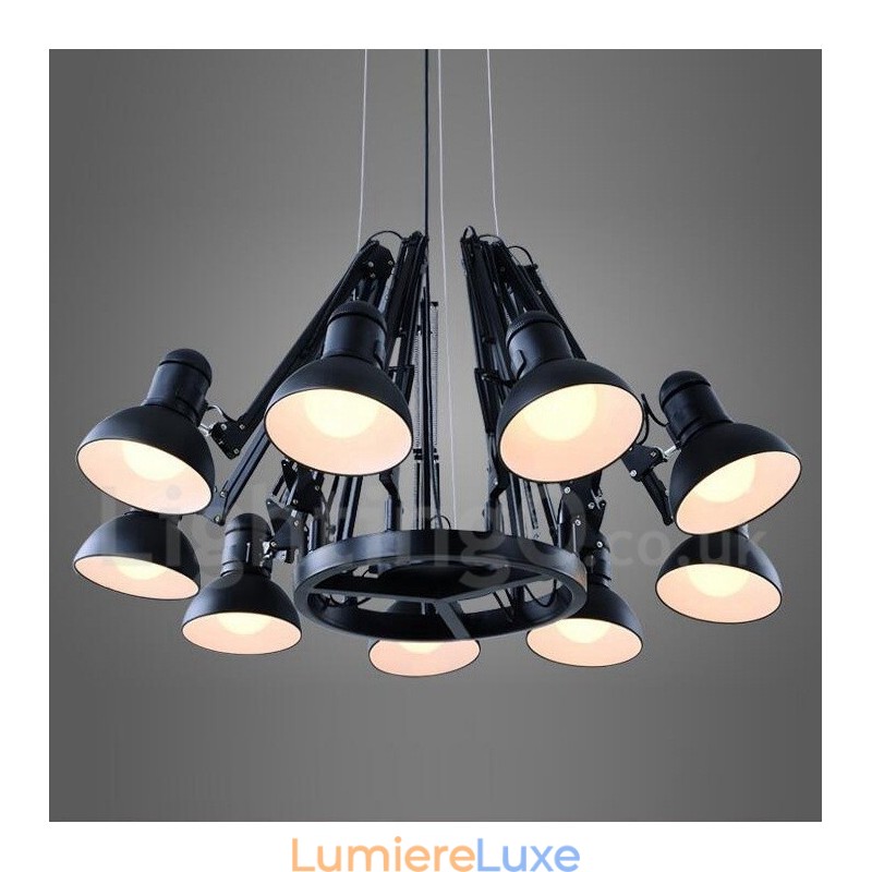 Lustre contemporain moderne à 9 niveaux